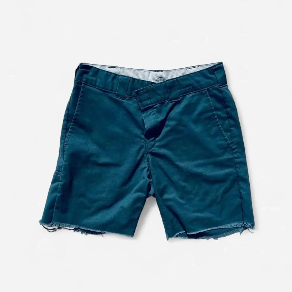 Dickies Alt Cutoff Cropped Faded Blue Shorts Small